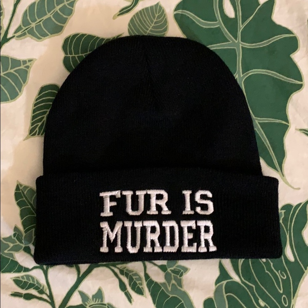 Fur Is Murder Vegan NY Beanie